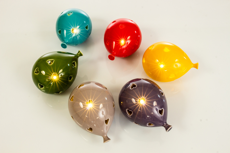 D5888 bomboniere solidali lampada led palloncini Cuor di luce Cuorematto