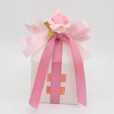 Scatolina casetta con fiori - immagine 3